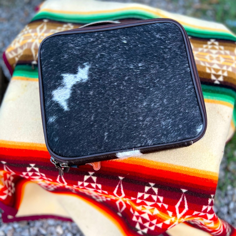Cowhide Leather Travel Jewelry Case